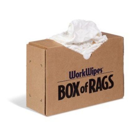 WORKWIPES New White 100% Cotton Rags in Box 1 box WIP595
